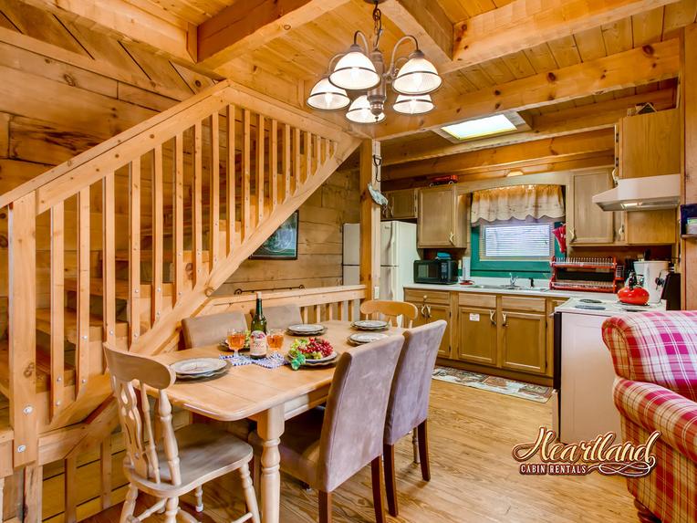 View of the kitchen area from the living room